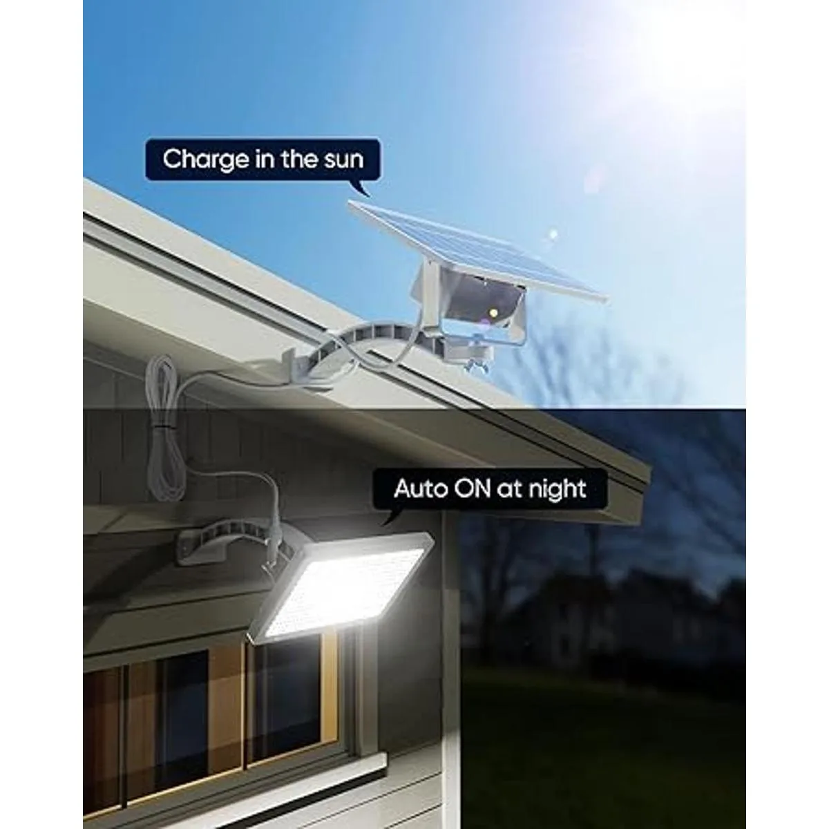 JACKYLED 48 luces solares de pared al aire libre con 5500