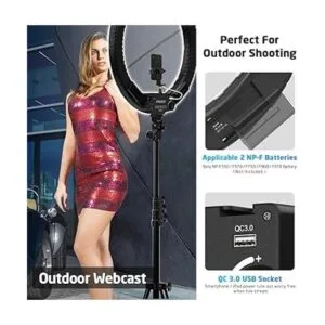 IVISII Anillo de luz de 19 pulgadas con soporte y soporte_4