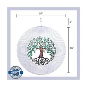 ISEO rbol de la vida Spinner de viento Decoraciones de_5