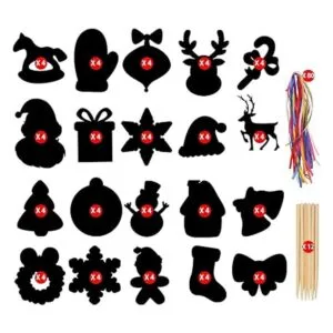 LOKIPA Juego de arte de papel rascador de Navidad 80