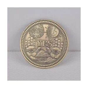 Moneda de Desafío Moneda de adivinación sí no bronce_6