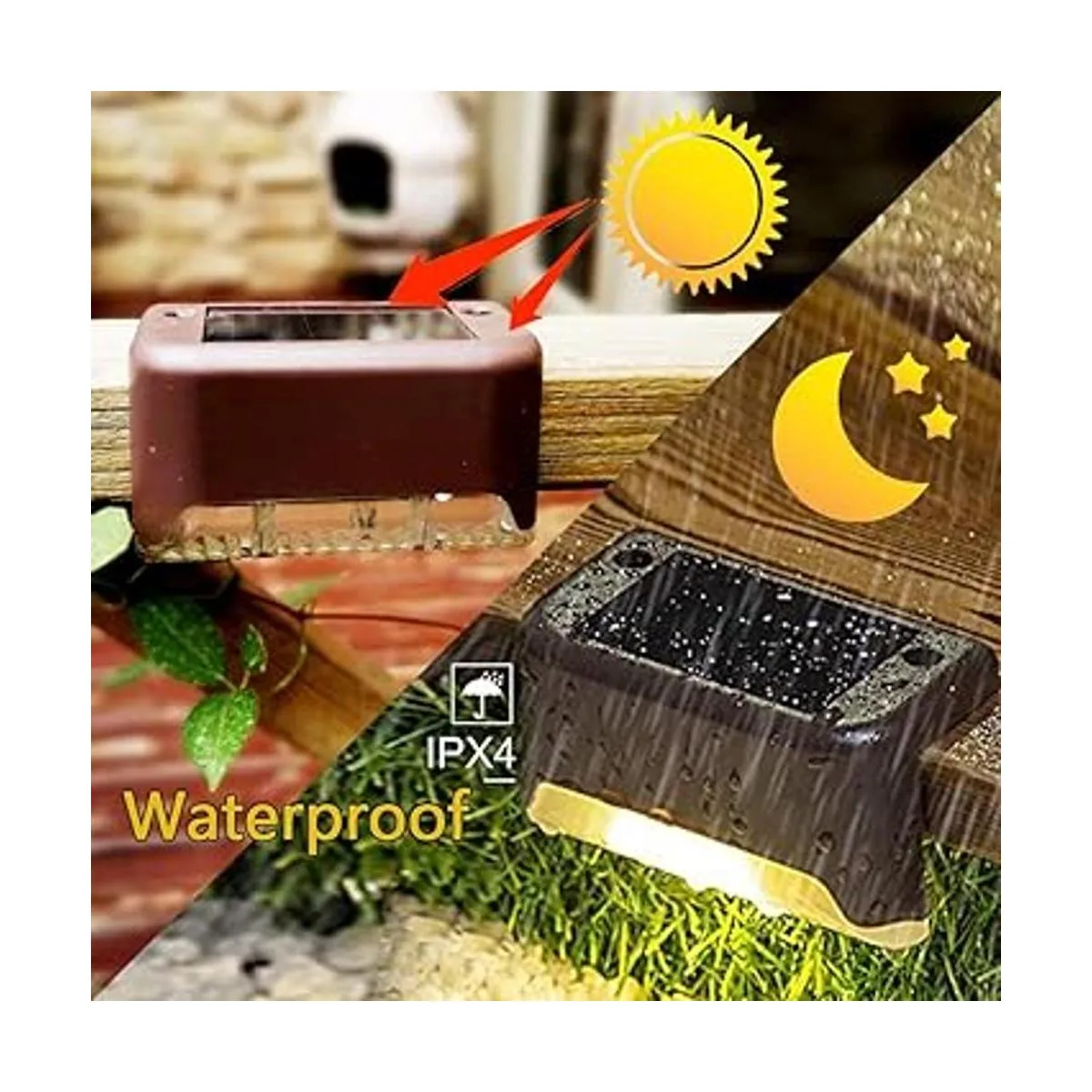 Luces solares para cubierta 16 luces LED impermeables_2