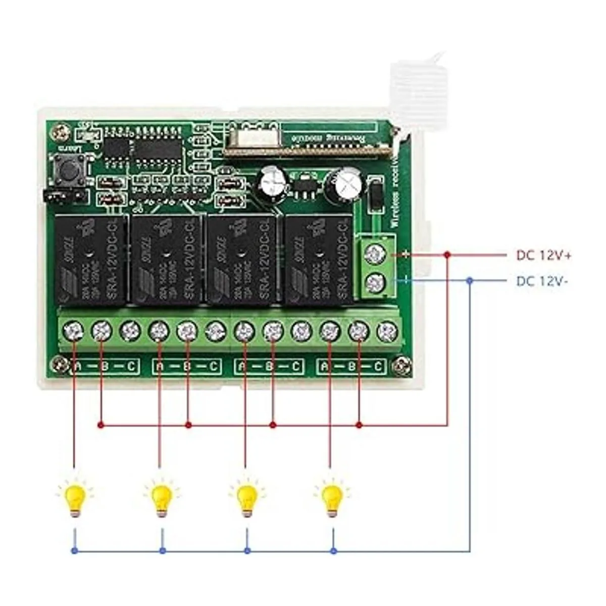 Interruptor remoto de relé de 12 V interruptor de control