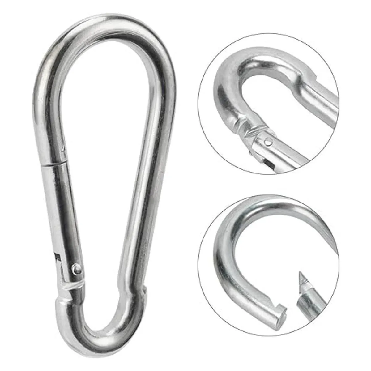 OWAYOTO Mosquetón de 4 pulgadas de resorte de acero con_3