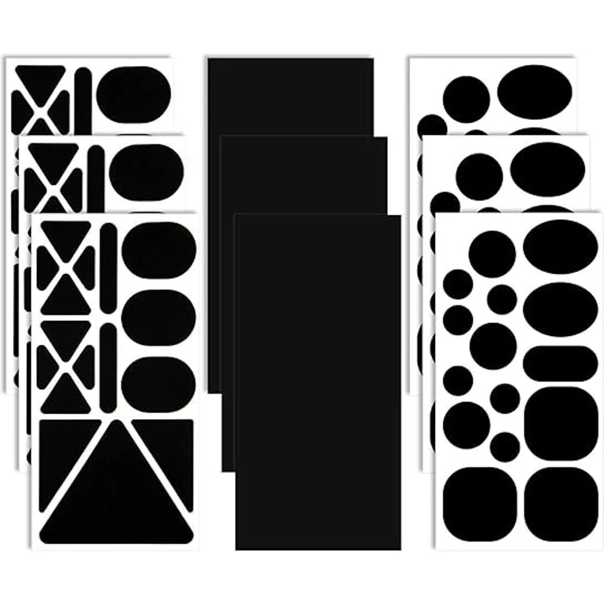 9 hojas de parches de reparación de nailon autoadhesivos