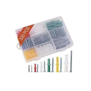 Juego de 320 anclajes de pared de yeso de plástico_1