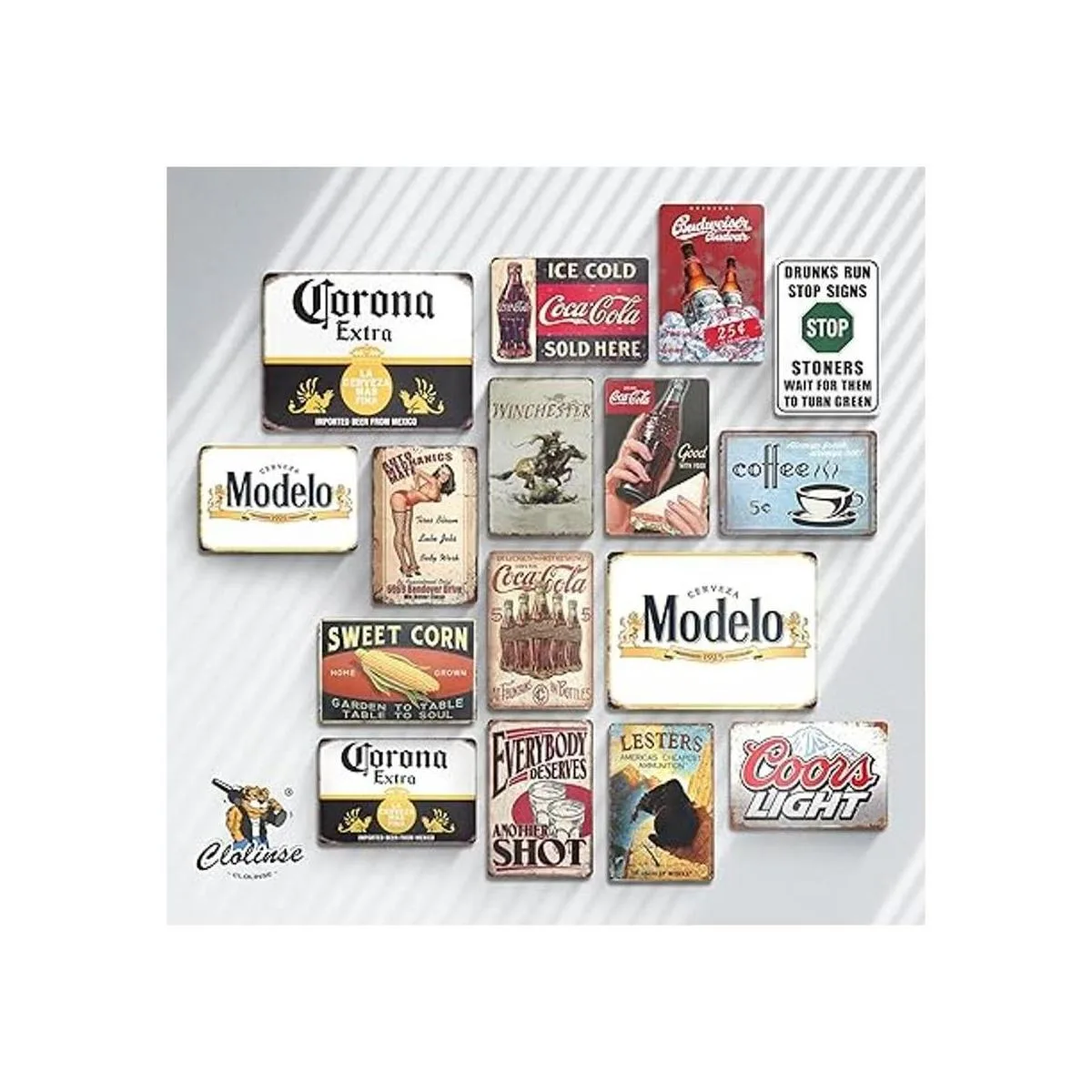 Clolinse Letreros de cerveza modelo Decoración de cueva