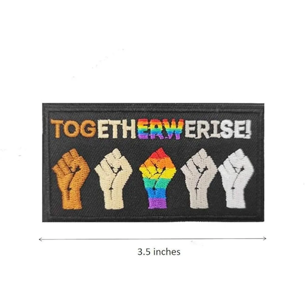 Parche bordado para planchar de 3.5 in Together WERWE Rise_3