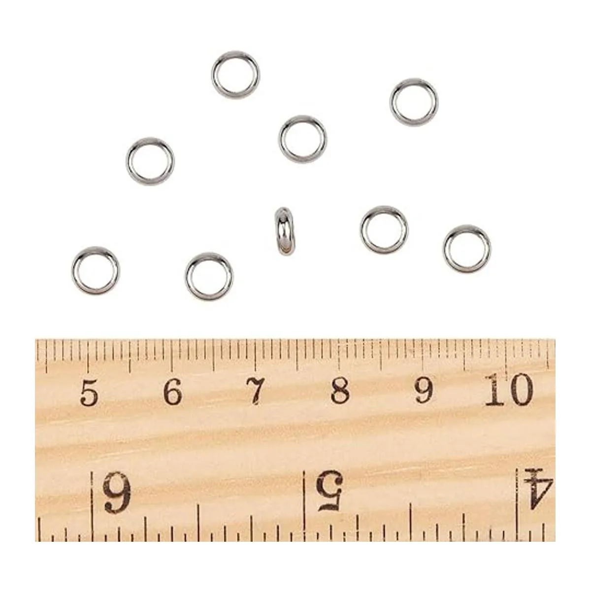 100 cuentas espaciadoras de metal de 0.236 in de acero