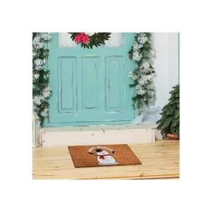 Ninamar Felpudo para puerta Happy Holiday muñeco de nieve_3