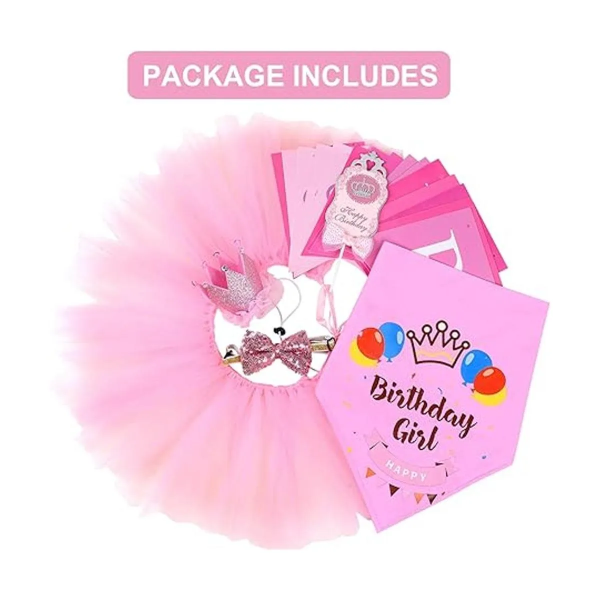 Cozifree Bandana de cumpleaños para perro niña niño