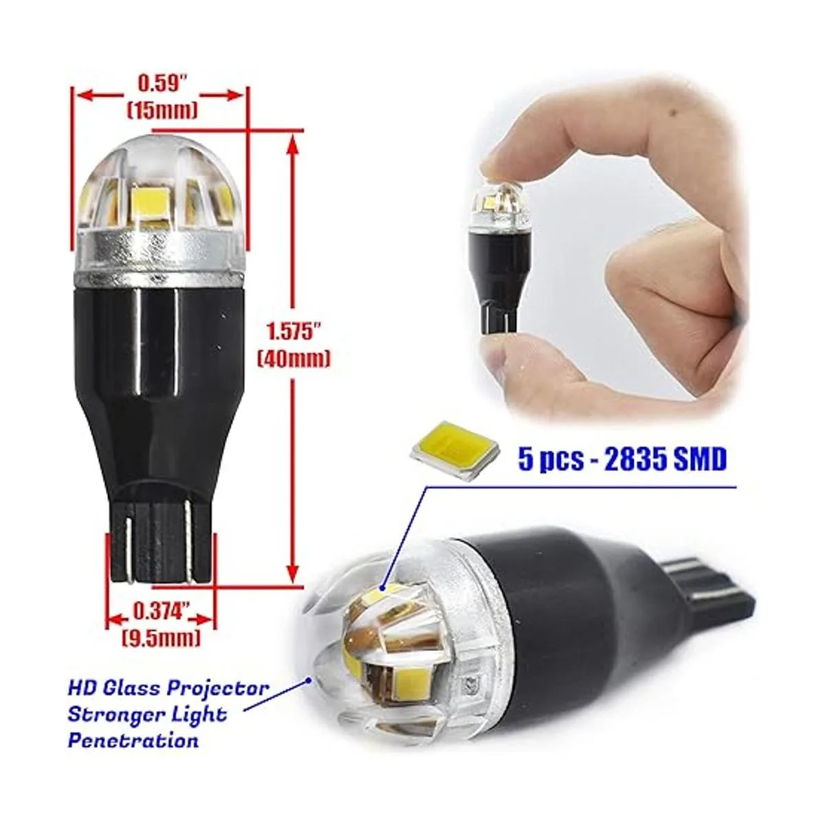 Bombilla LED de bajo voltaje T5 T10 para paisaje 12 V 4
