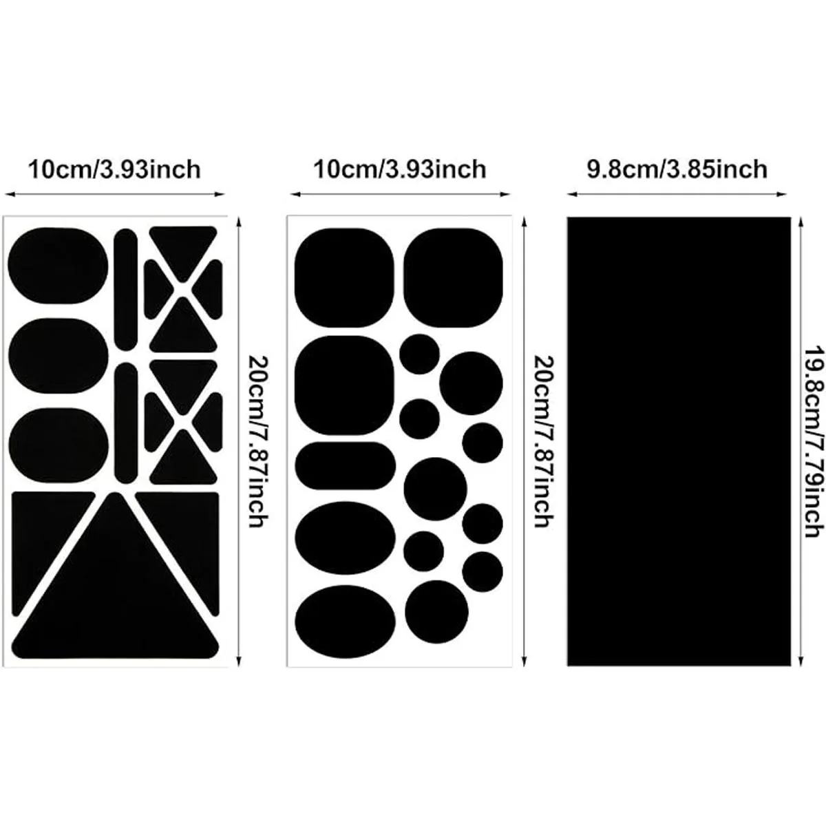 9 hojas de parches de reparación de nailon autoadhesivos