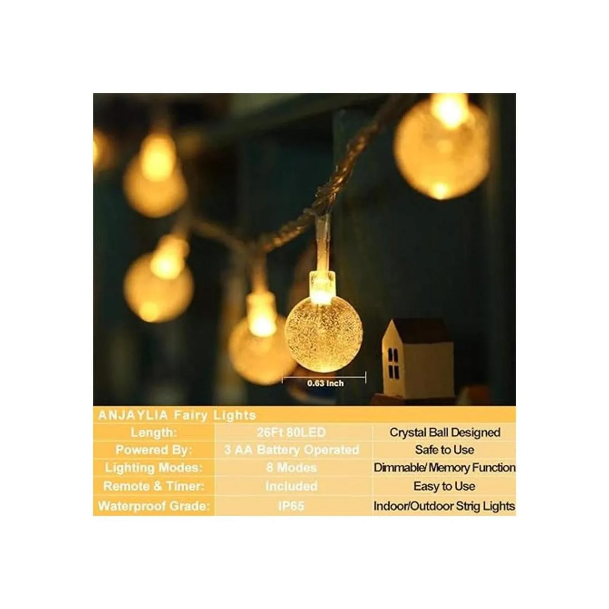 ANJAYLIA Guirnalda de luces LED con pilas_3