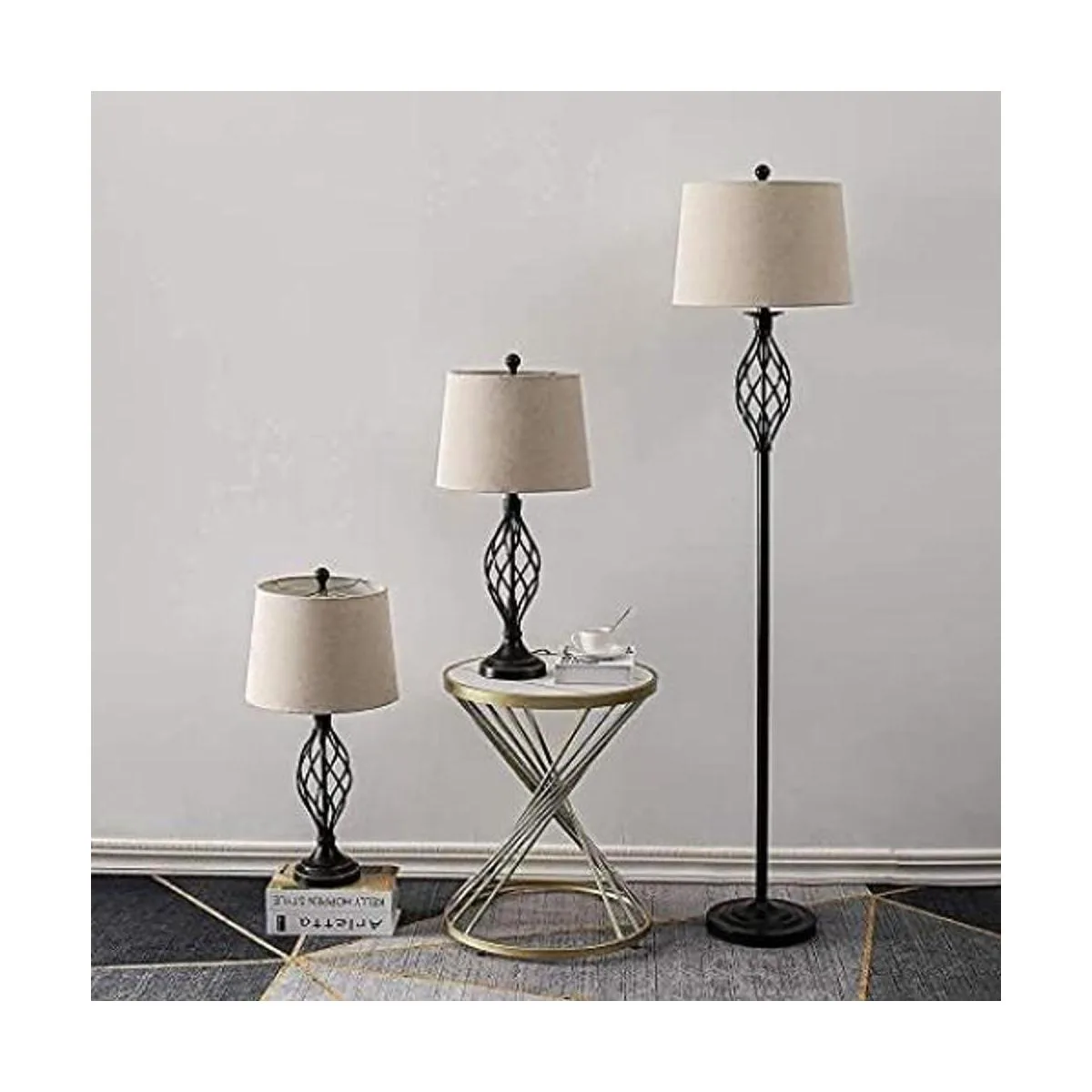 Maxax Juego de lámparas de 3 piezas lámparas de mesa y_1