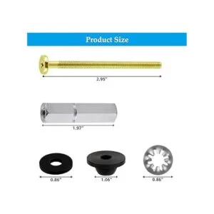 Hibbent Kit de 2 pernos universales de asiento de inodoro_5