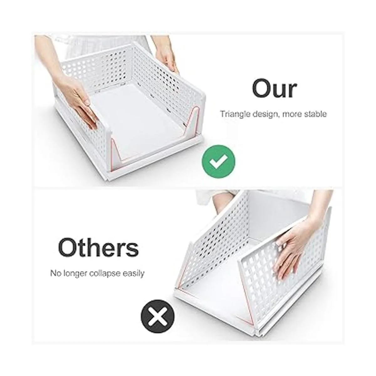 Homde Organizador de armario apilable paquete de 3_4