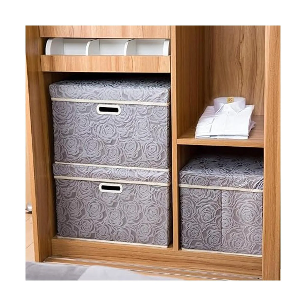 PRANDOM Caja de almacenamiento plegable más grande con