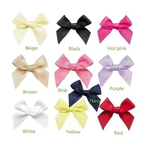 Mini lazos de cinta de satén de tela flores de 1.654 in x_4