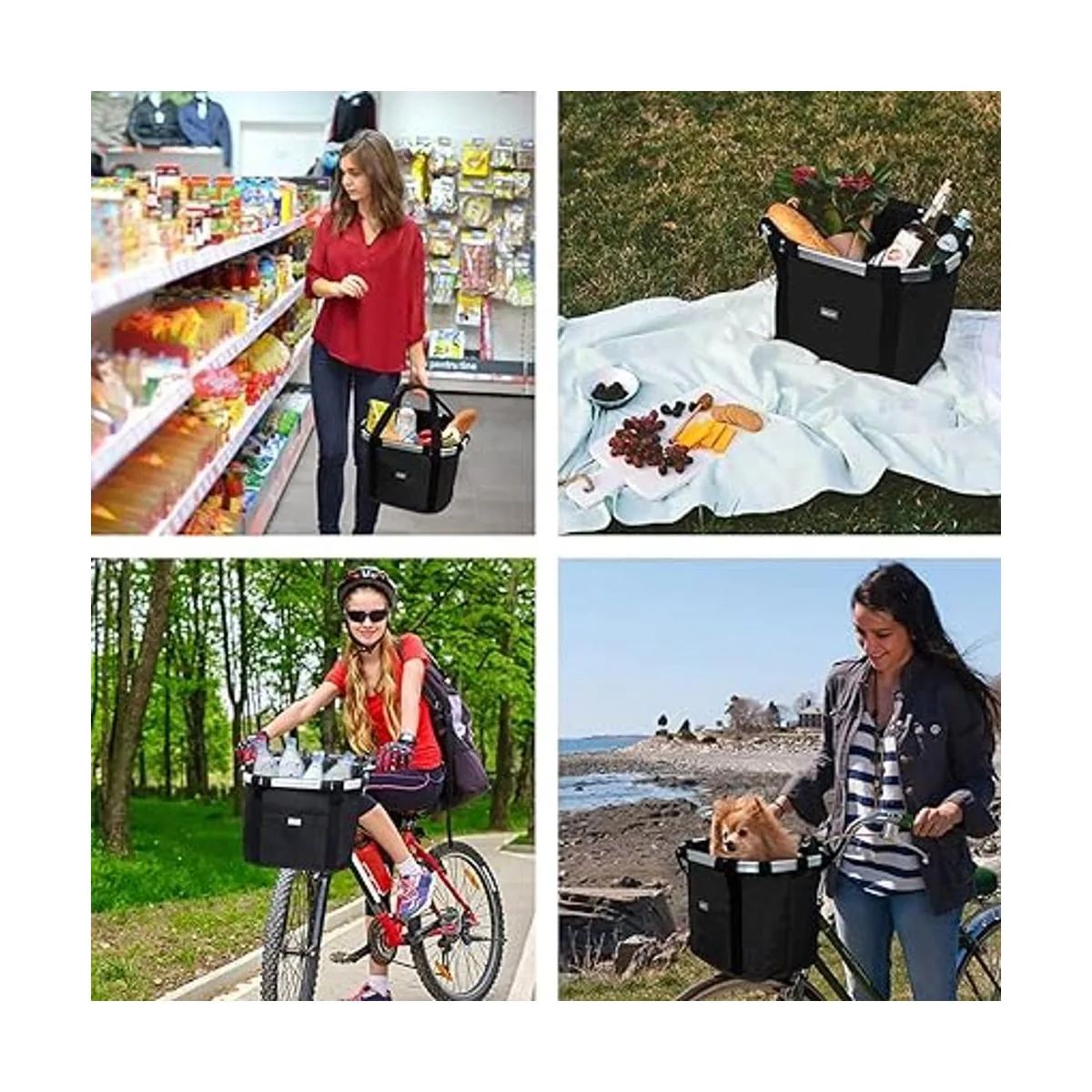 RAYMACE Cesta de bicicleta para perro cesta de manillar_6