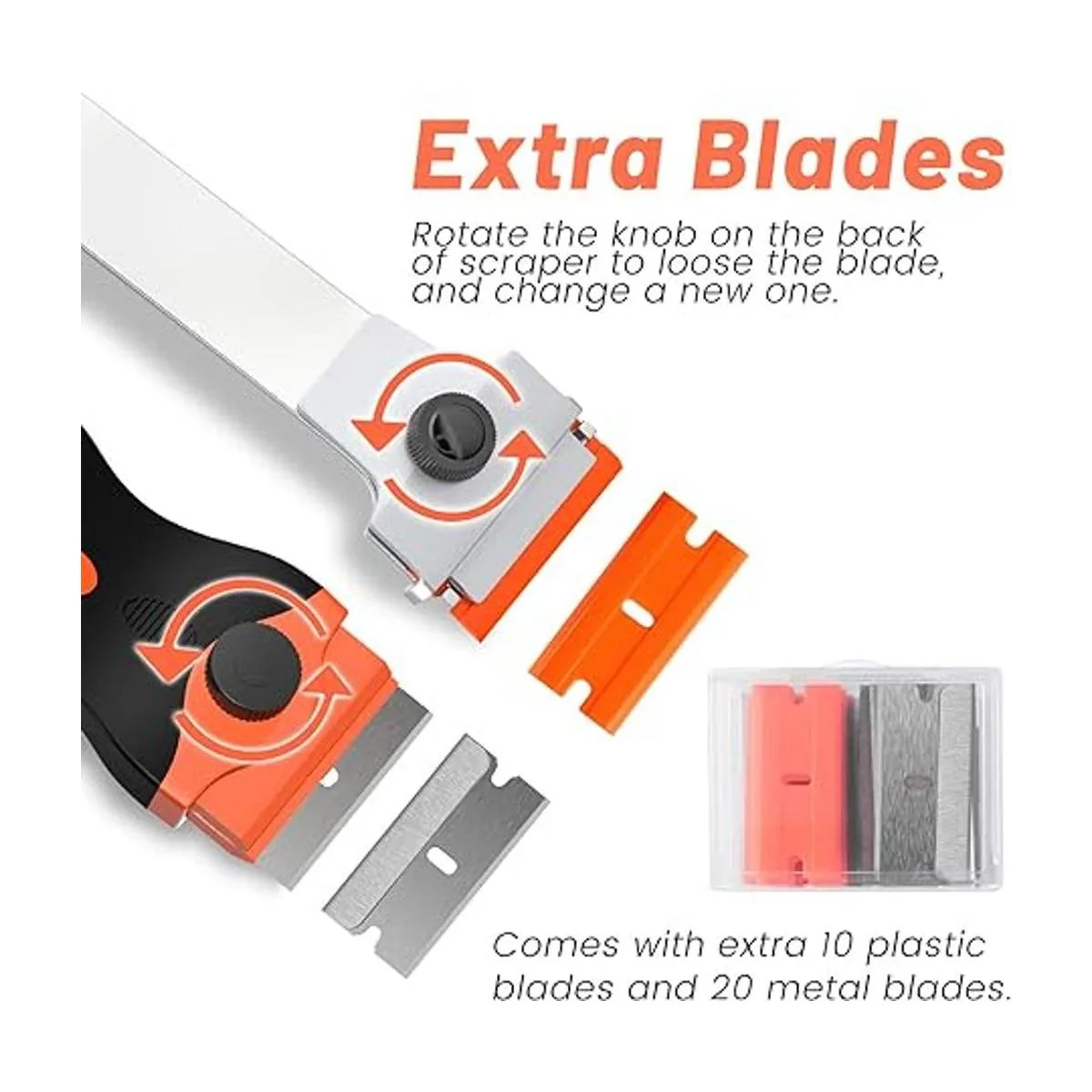 Rascador de cuchillas de afeitar 2 piezas de herramientas_5