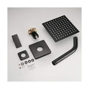 Heable Juego de grifo de ducha color negro mate sistema