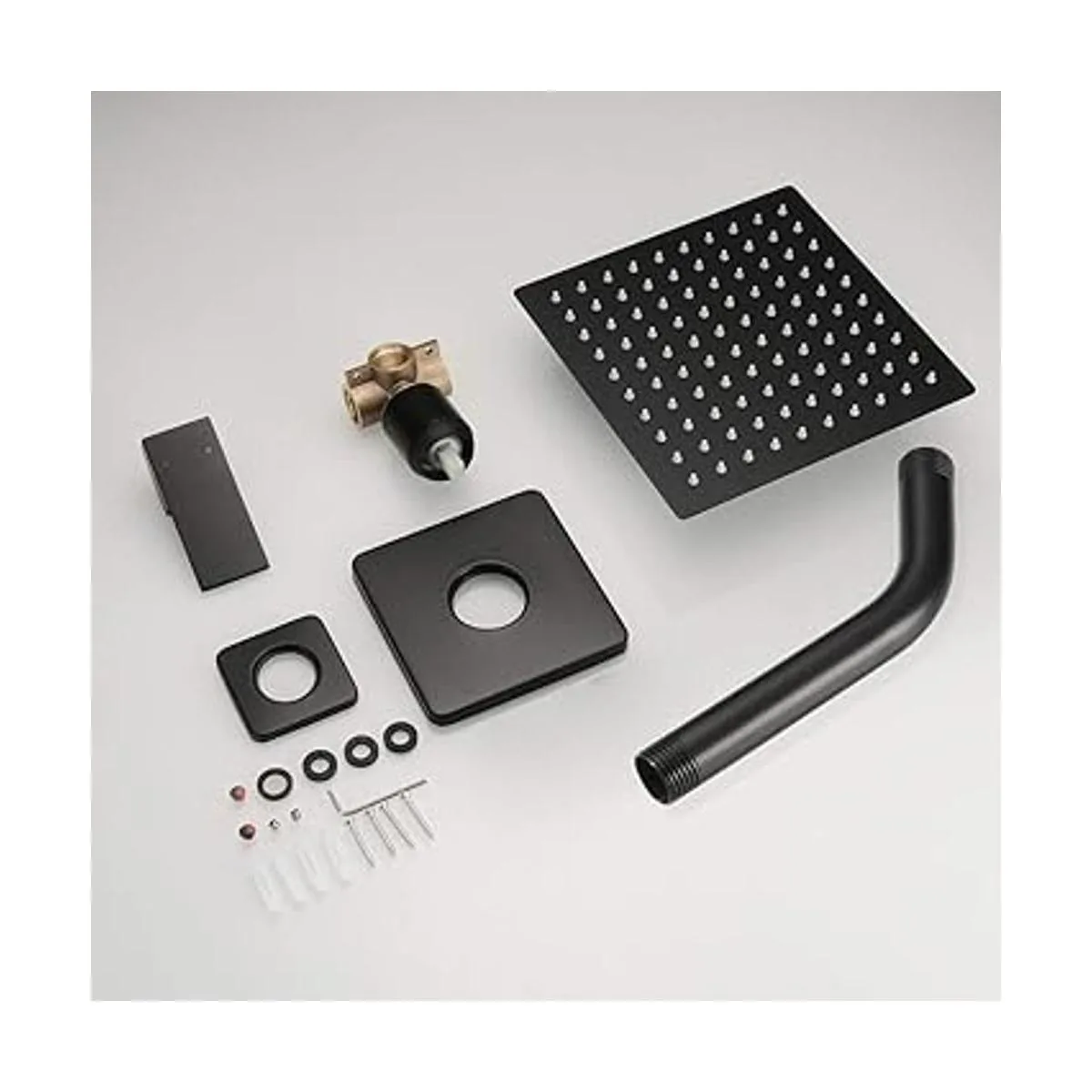 Heable Juego de grifo de ducha color negro mate sistema