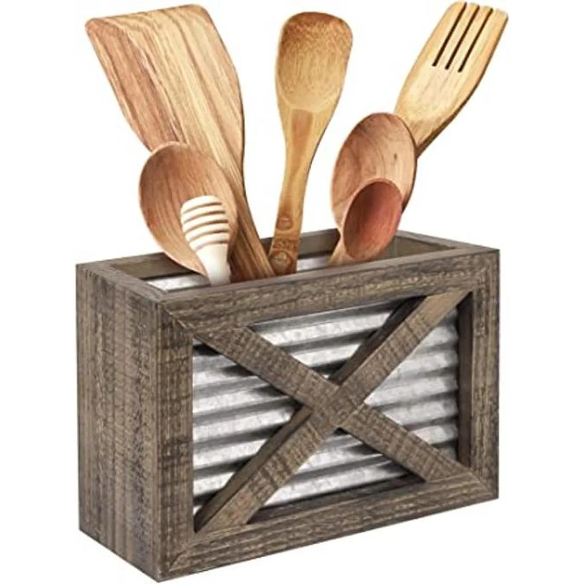 Autumn Alley Soporte rústico para utensilios de cocina