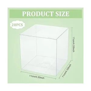 BENECREAT 20 cajas transparentes de regalo de boda de 4.5_2