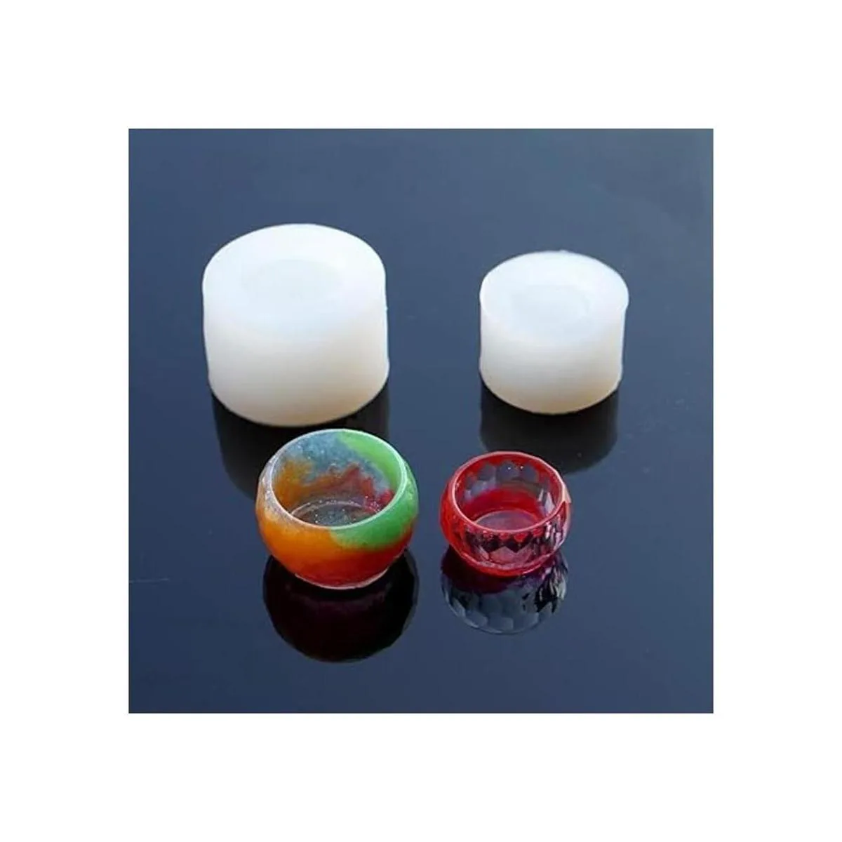 Juego de 3 moldes de resina de silicona de tamaño pequeño