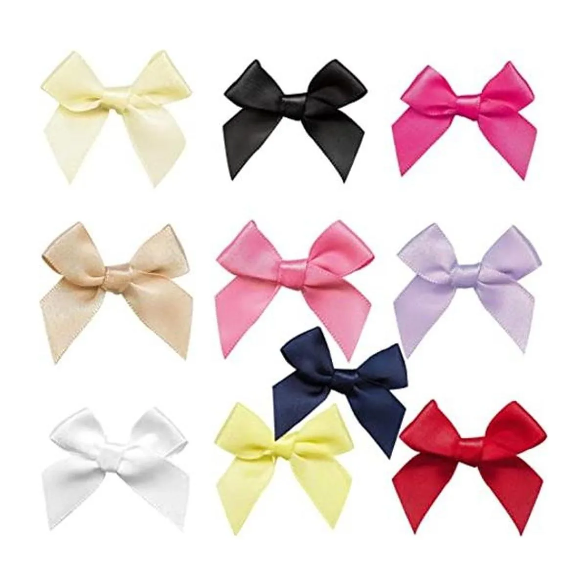 Mini lazos de cinta de satén de tela flores de 1.654 in x_1