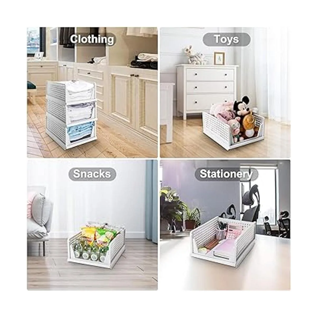 Homde Organizador de armario apilable paquete de 3_5