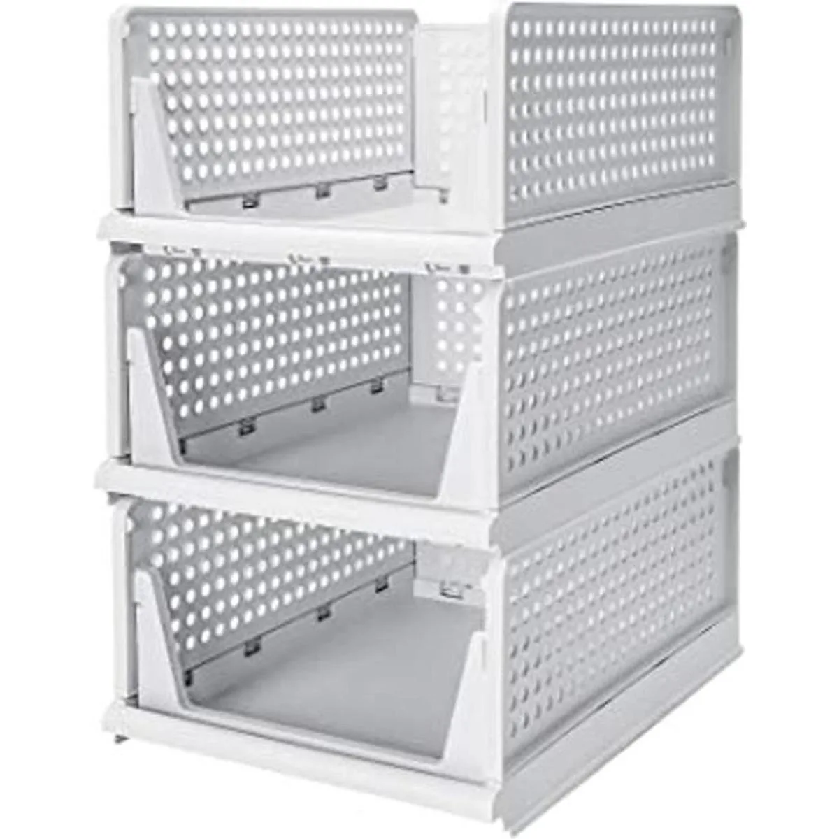 Homde Organizador de armario apilable paquete de 3_1