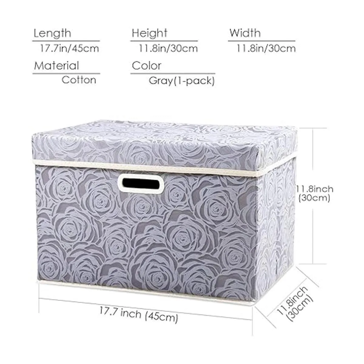 PRANDOM Caja de almacenamiento plegable más grande con