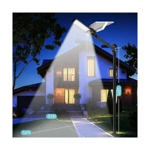 200W luces de calle solares lámpara al aire libre 10000lm