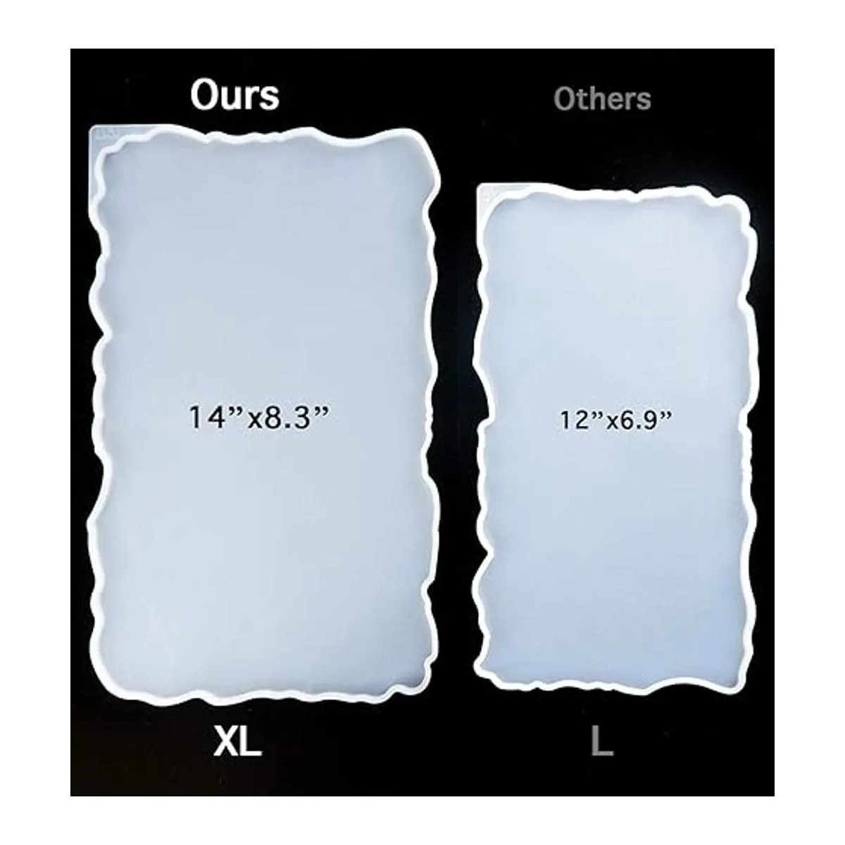 Booshow Molde de bandeja de resina de silicona ágata