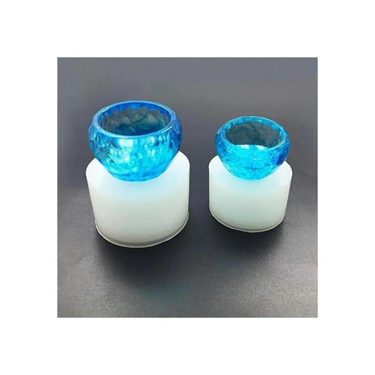 Juego de 3 moldes de resina de silicona de tamaño pequeño