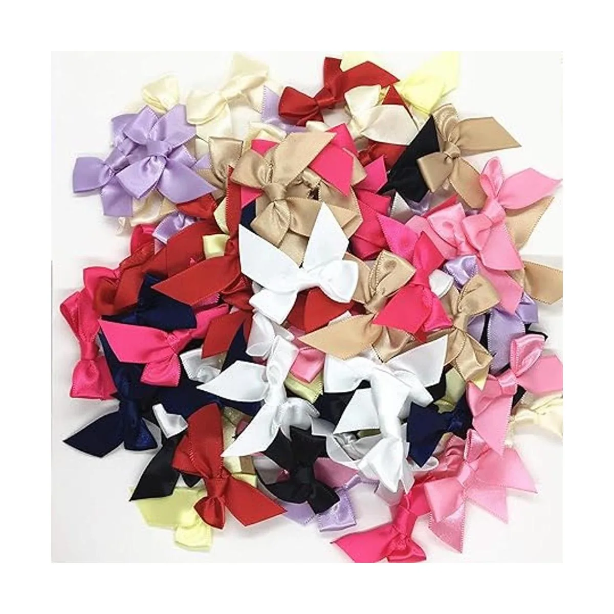 Mini lazos de cinta de satén de tela flores de 1.654 in x_2