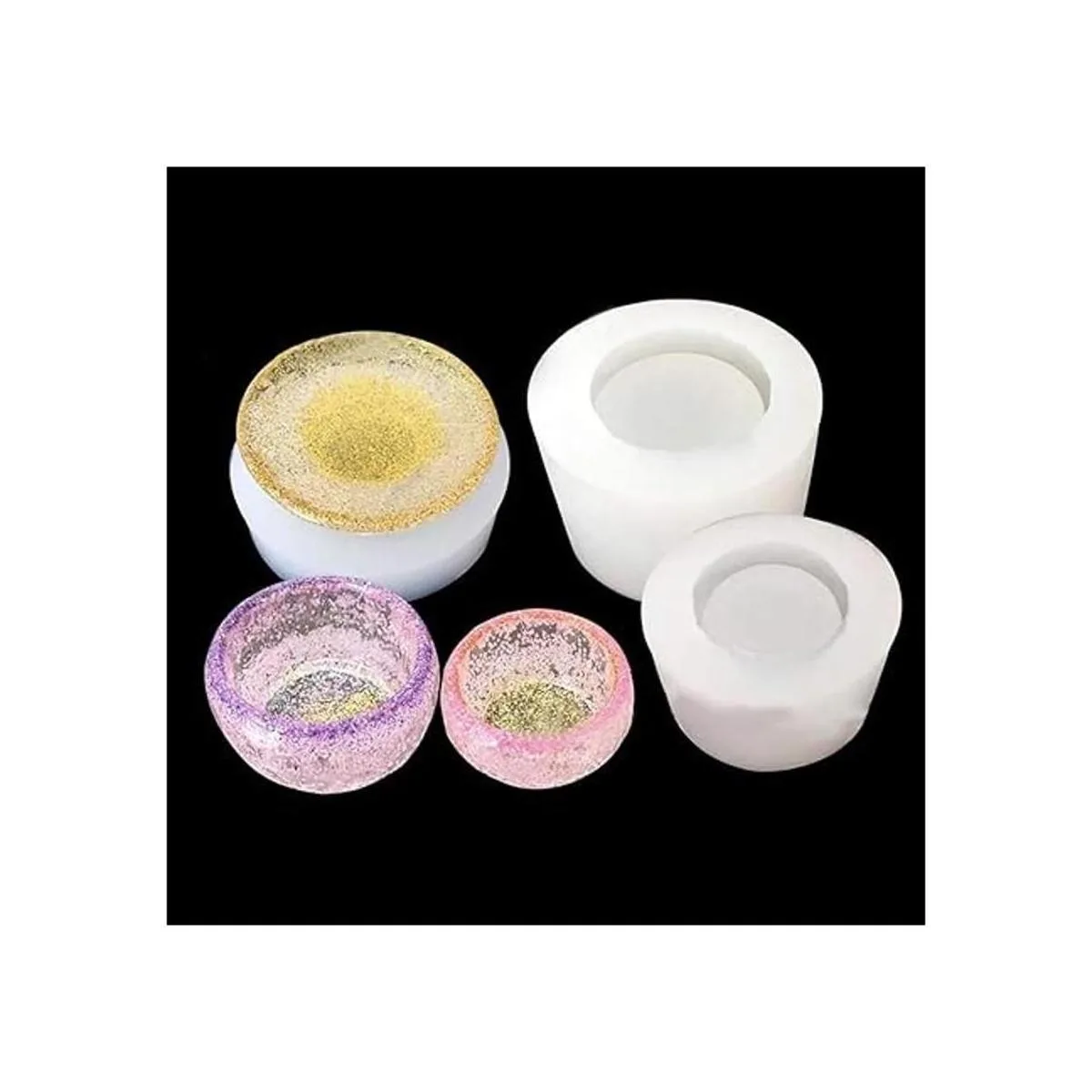 Juego de 3 moldes de resina de silicona de tamaño pequeño