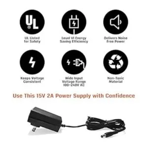 Fuente de alimentación de 15 V 2 A 100 240 V CA a 15 V_3