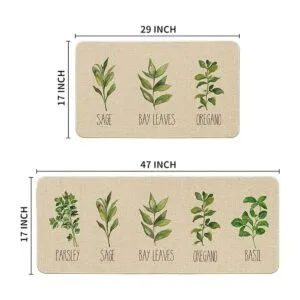 Artoid Mode Juego de 2 tapetes decorativos de cocina con_3