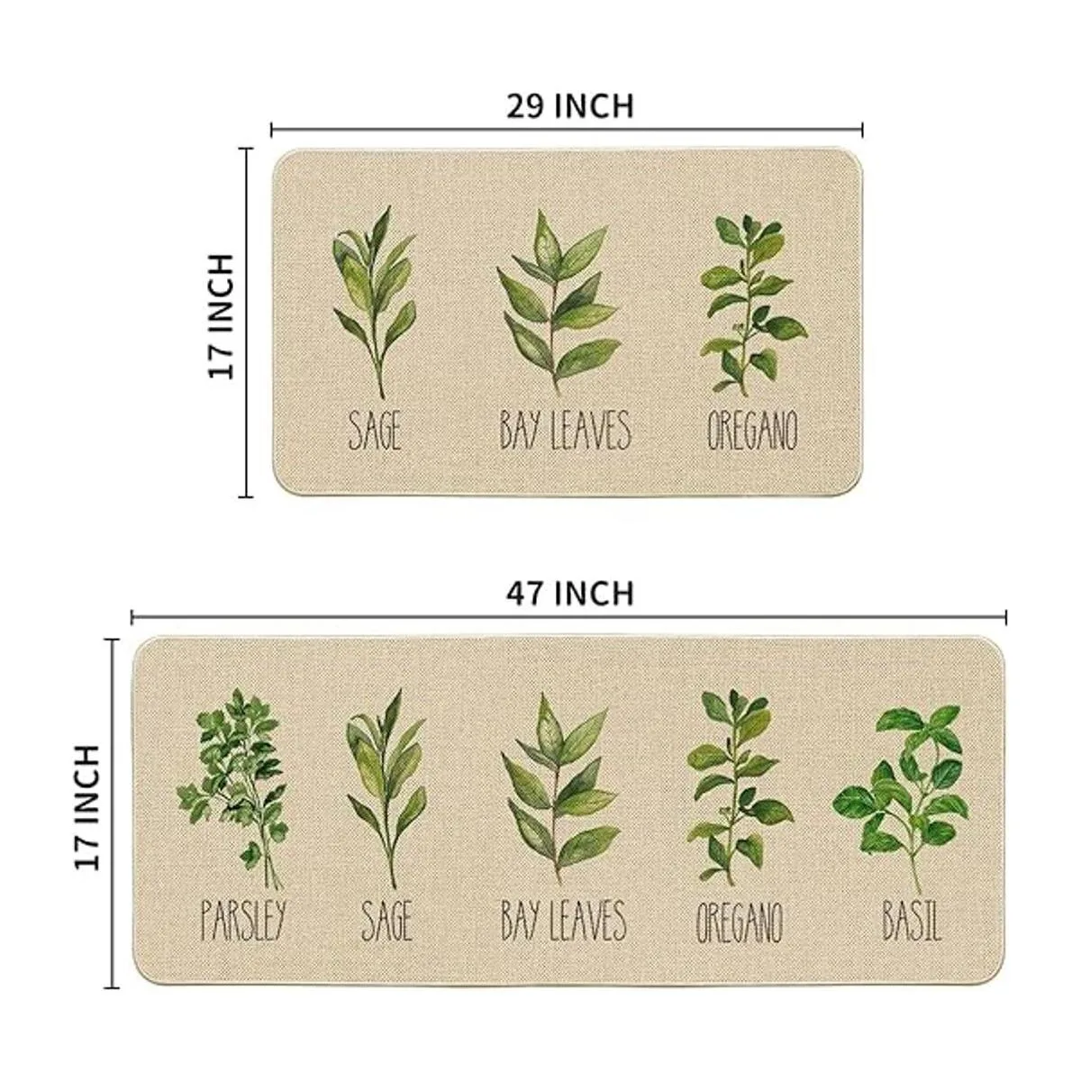 Artoid Mode Juego de 2 tapetes decorativos de cocina con_3