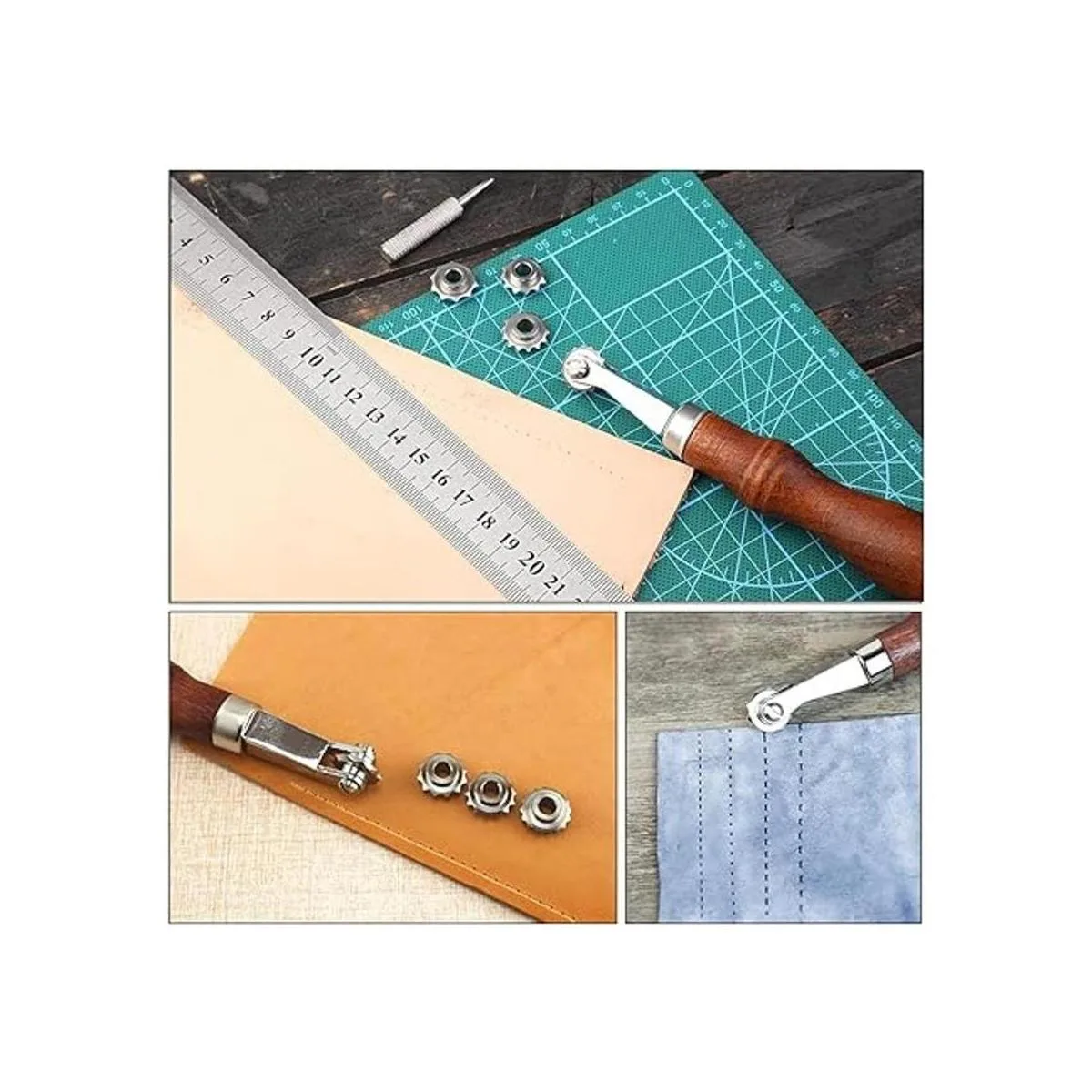 Leathercraft Juego de espaciadores de piel para