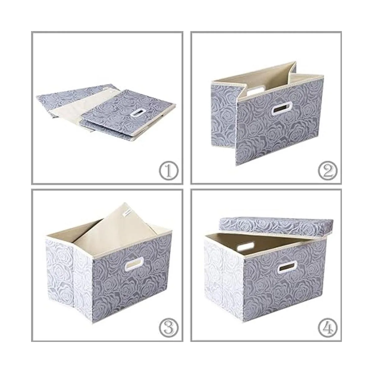 PRANDOM Caja de almacenamiento plegable más grande con