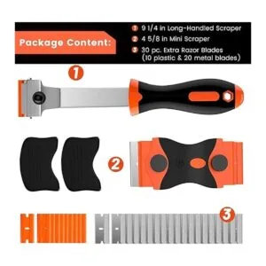 Rascador de cuchillas de afeitar 2 piezas de herramientas_2