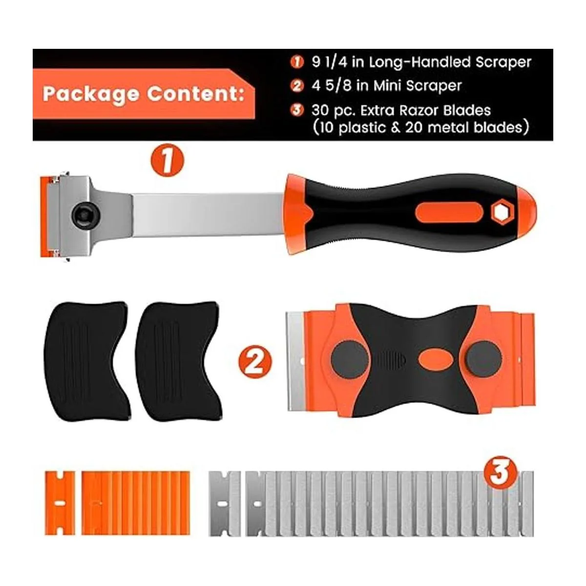 Rascador de cuchillas de afeitar 2 piezas de herramientas_2