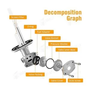 M MATI Conjunto y palanca de combustible para Yamaha ATV_3