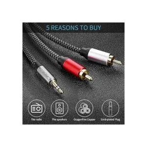 Nanxudyj Cable de audio RCA de 0.138 in a 2 RCA de 10_2