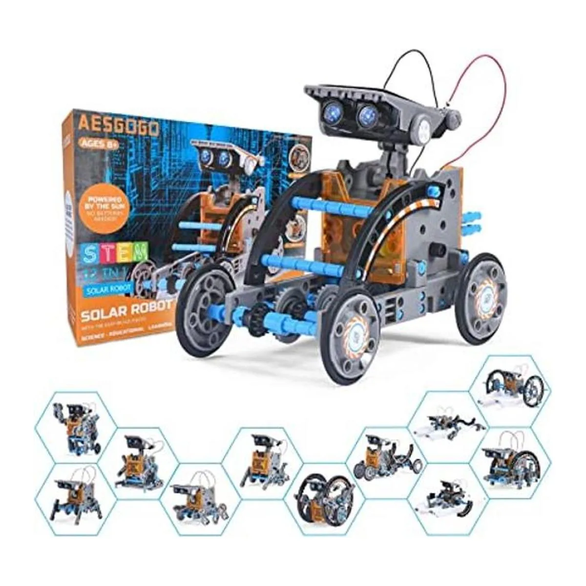 AESGOGO STEM Projects Kit de robot solar de creación 12_1
