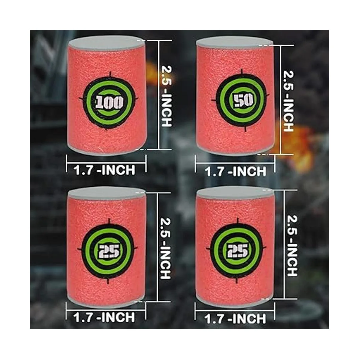 POKONBOY 30 piezas de diana de bala suave diana de dardos_2